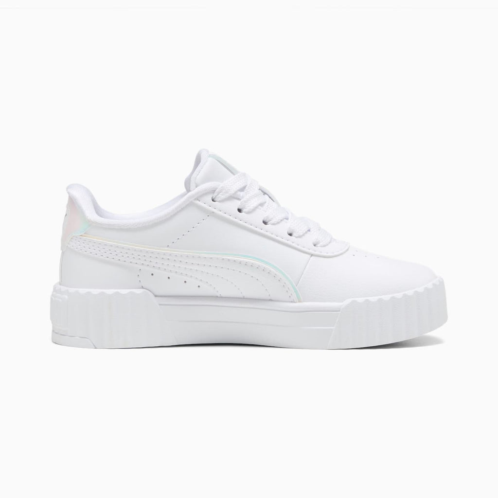 Carina 3.0 Holo 2.0 Kids' Shoes - PUMA White-PUMA S - Side Profile - Medial