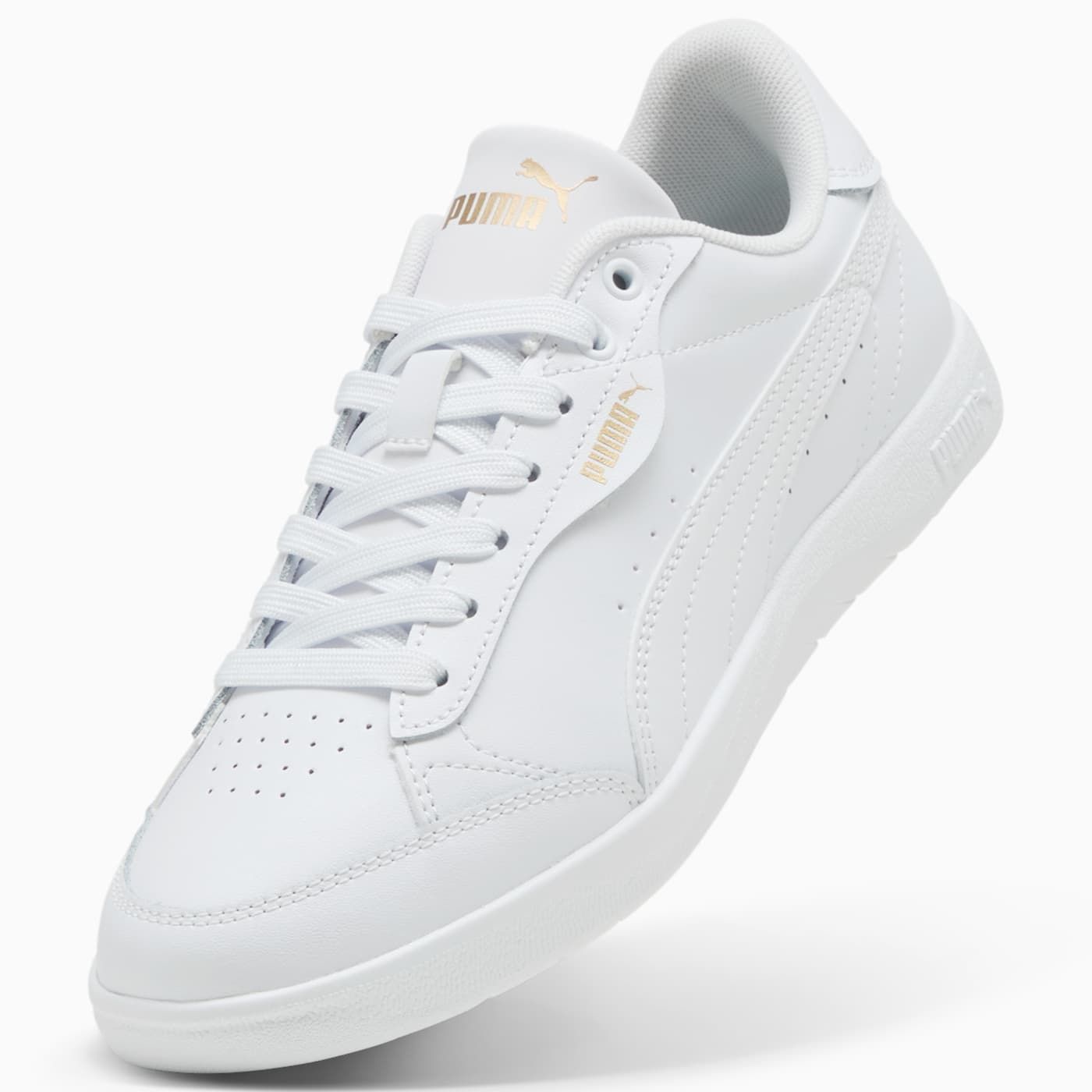 Vikky Star Women's Shoes - PUMA White-PUMA White-PUMA Go - Angled Studio / Lifestyle Shot
