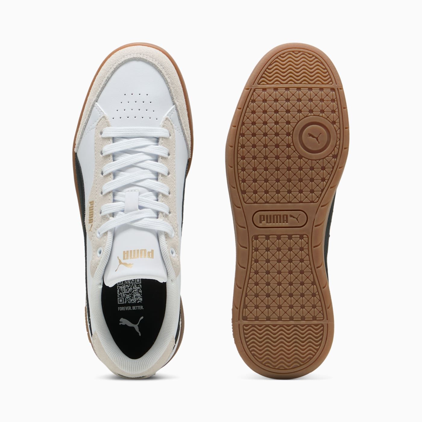 Vikky Star OG Women's Shoes - PUMA White-PUMA Black-Vapo - Top View and Outsole