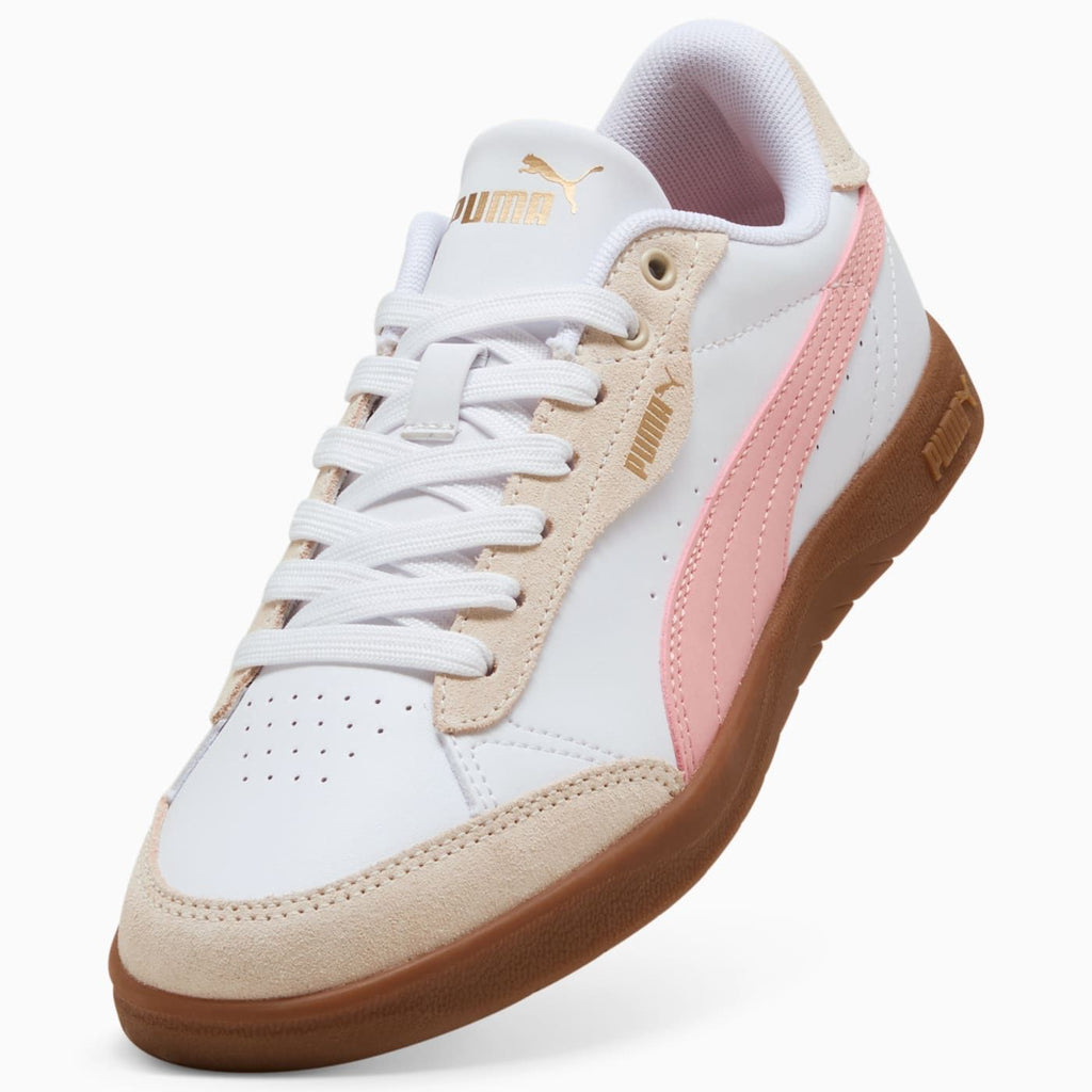 Vikky Star OG Women's Shoes - PUMA White-Rosy Outlook - Angled Studio / Lifestyle Shot
