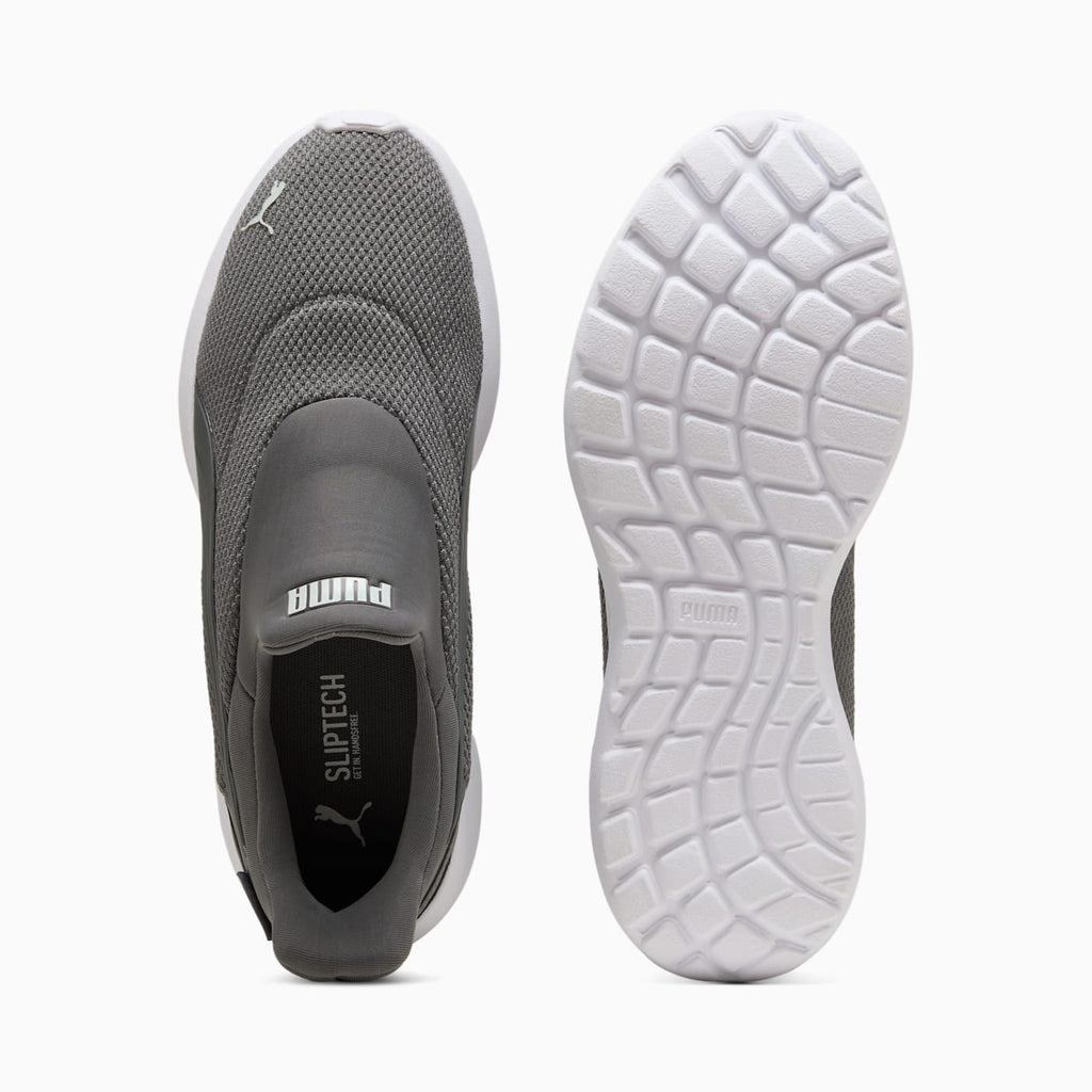 SOFTRIDE COSMIC SLIPTECH Men's Shoes - Cool Dark Gray - Top View and Outsole