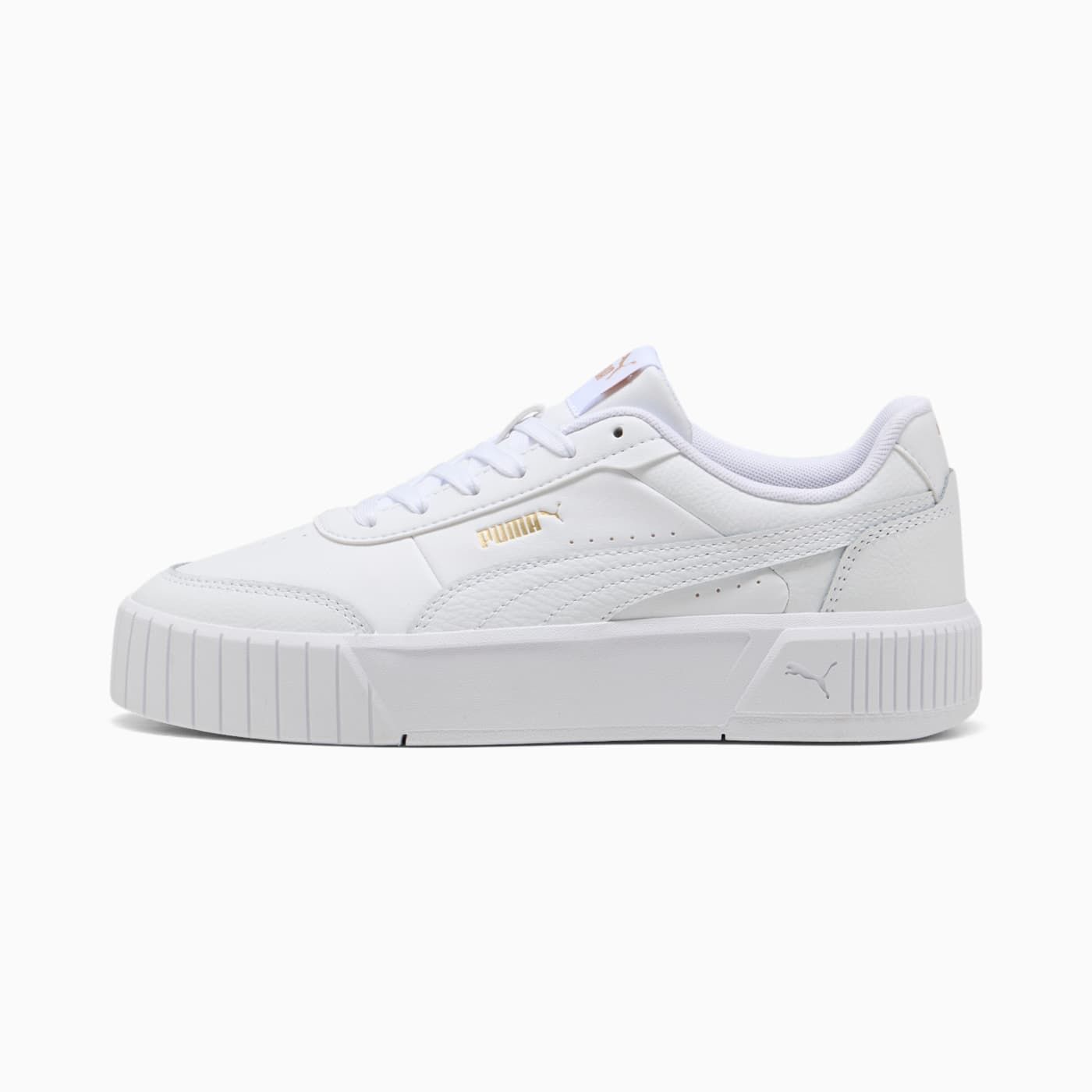 Carina Mia Women's Shoes - PUMA White-PUMA Gold - Side Profile - Lateral