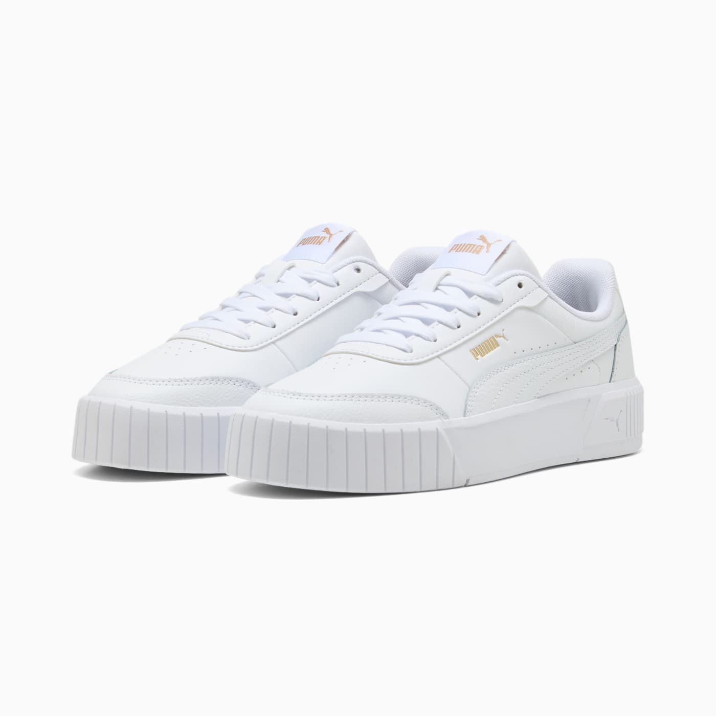 Carina Mia Women's Shoes - PUMA White-PUMA Gold - Clean Studio Shot