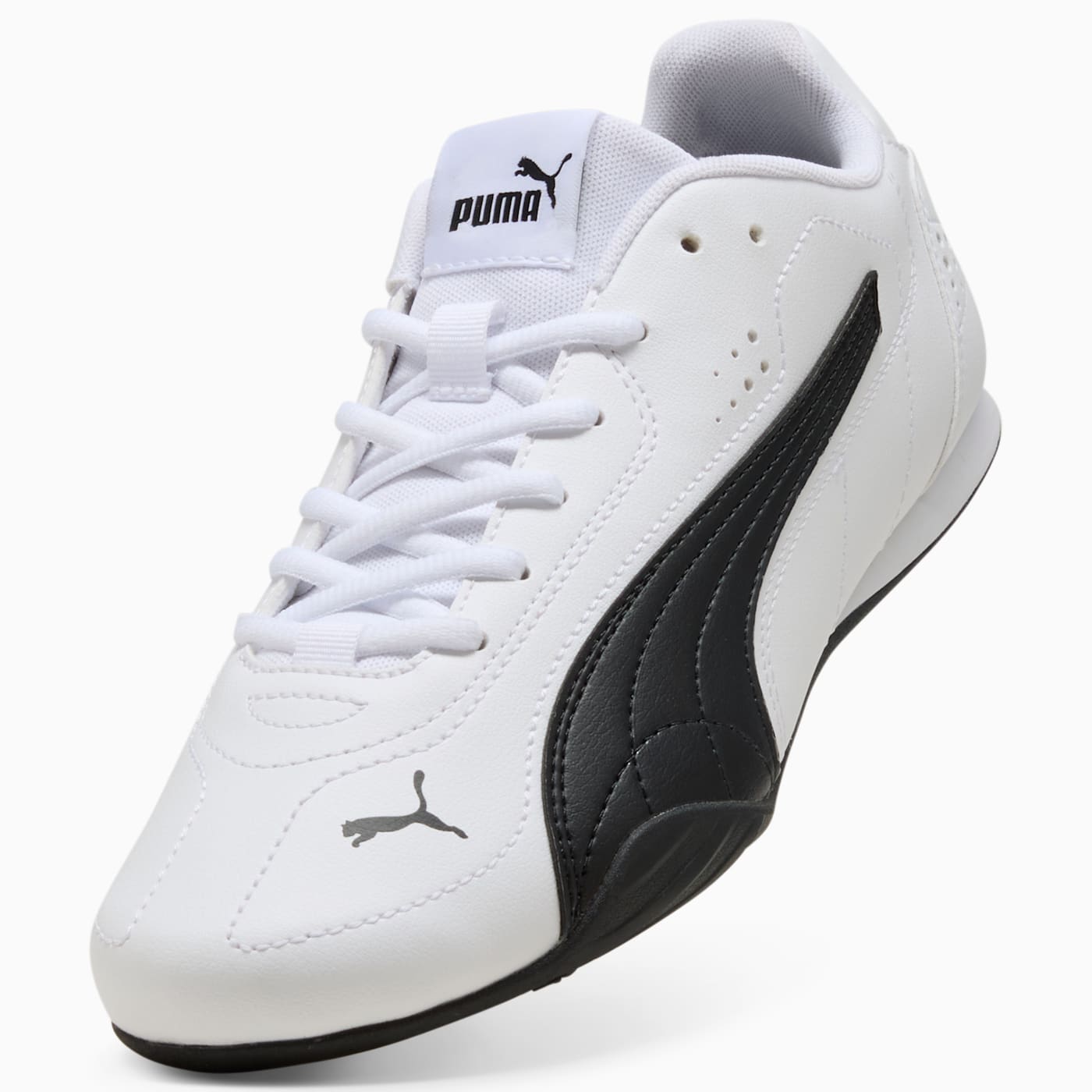 PUMA CATCH PUMA White-PUMA Black - Angled Studio / Lifestyle Shot