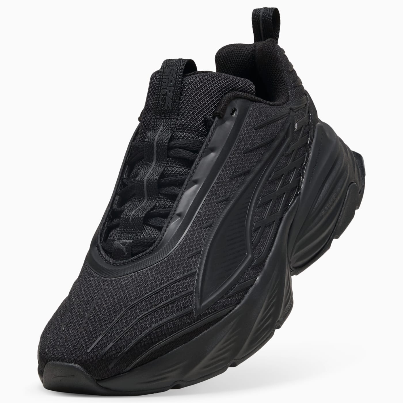 Fade Nitro V1 Football Men's Shoes - PUMA Black - Angled Studio / Lifestyle Shot