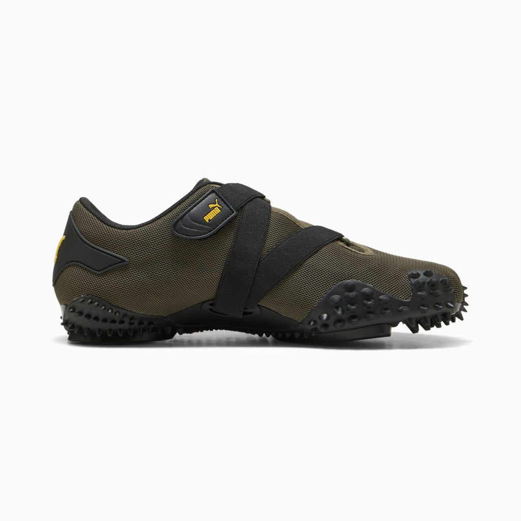 Mostro OG Prime Men's Shoes - Loden Green-Pele Yellow - Side Profile - Medial
