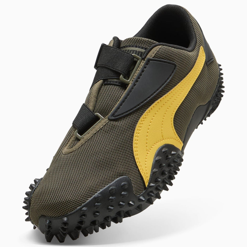 Mostro OG Prime Men's Shoes - Loden Green-Pele Yellow - Angled Studio / Lifestyle Shot