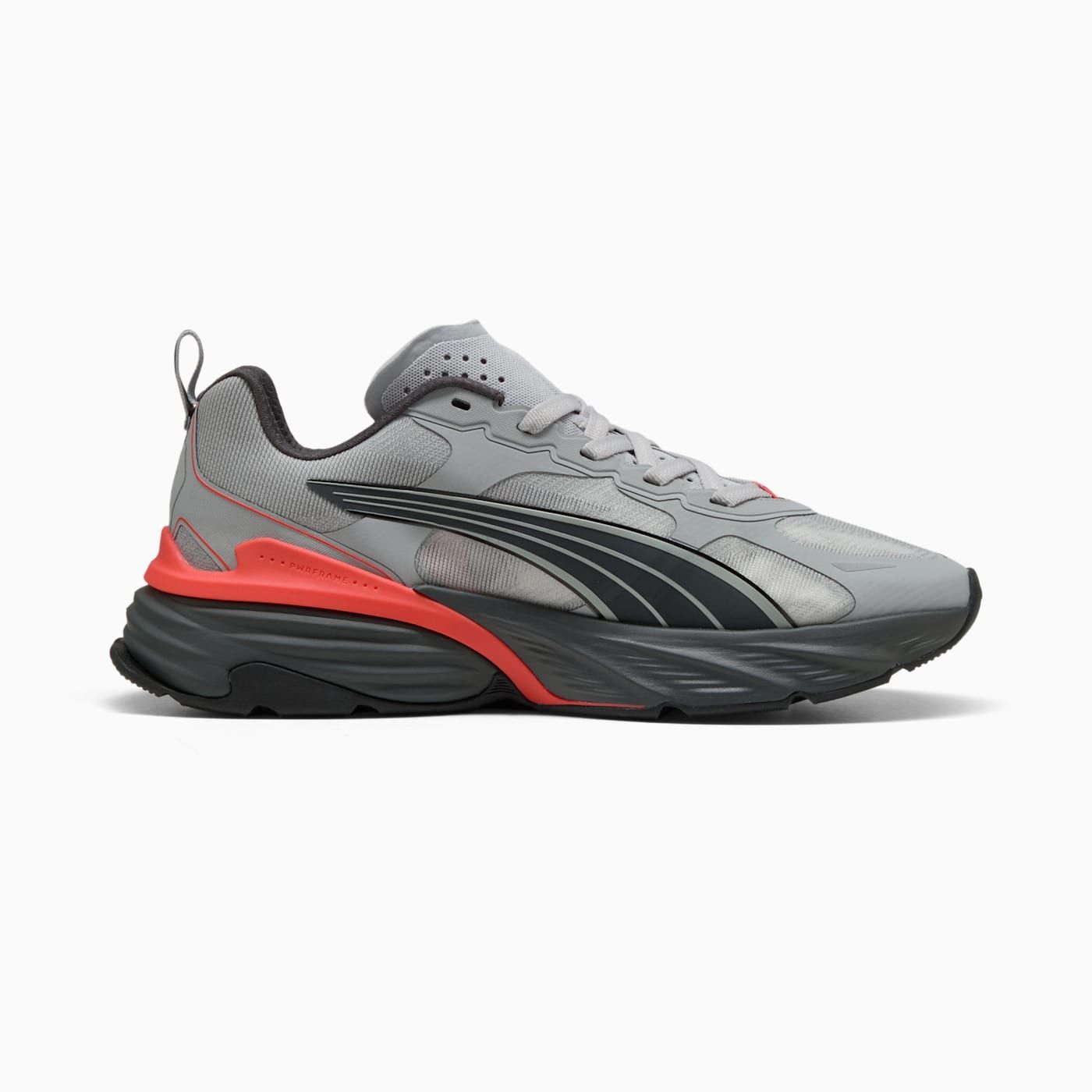 Fade NITRO V2 Men's Shoes - Running Gray Echo-Shadow G - Side Profile - Medial