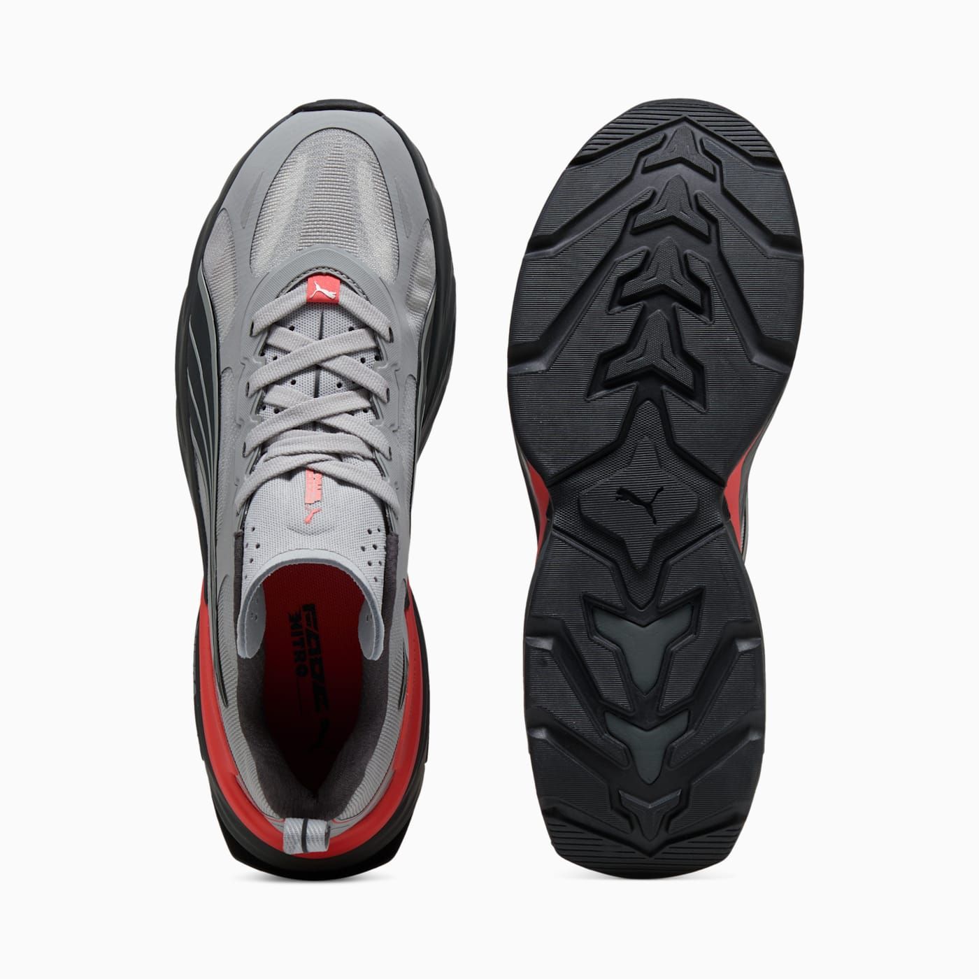 Fade NITRO V2 Men's Shoes - Running Gray Echo-Shadow G - Top View and Outsole
