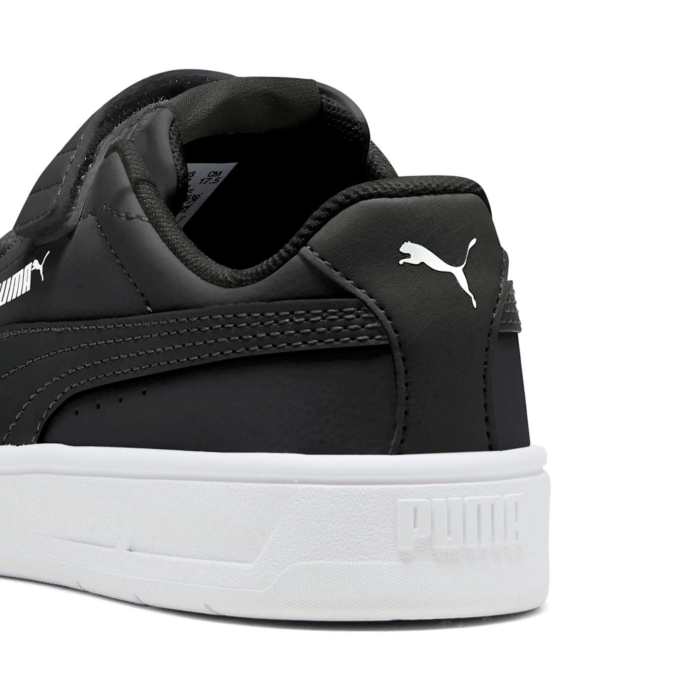 Court Classic Clean AC+ Kids' Shoes - PUMA Black-PU - Back / Heel View