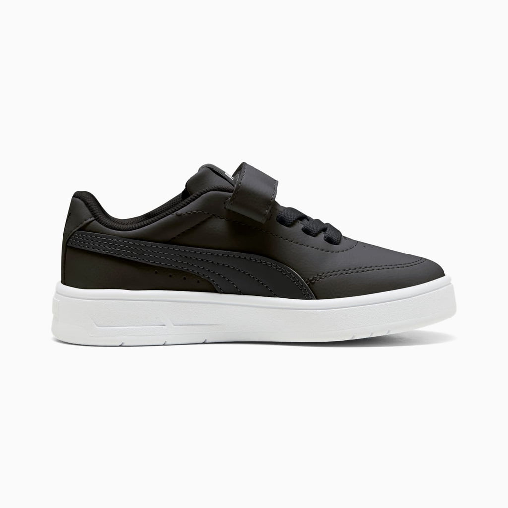 Court Classic Clean AC+ Kids' Shoes - PUMA Black-PU - Side Profile - Medial