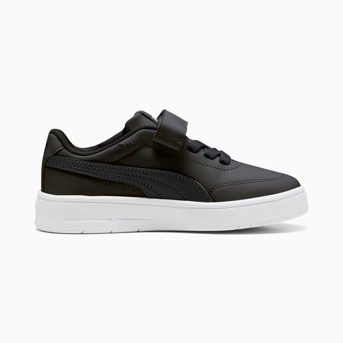 Court Classic Clean AC+ Kids' Shoes - PUMA Black-PU - Side Profile - Medial