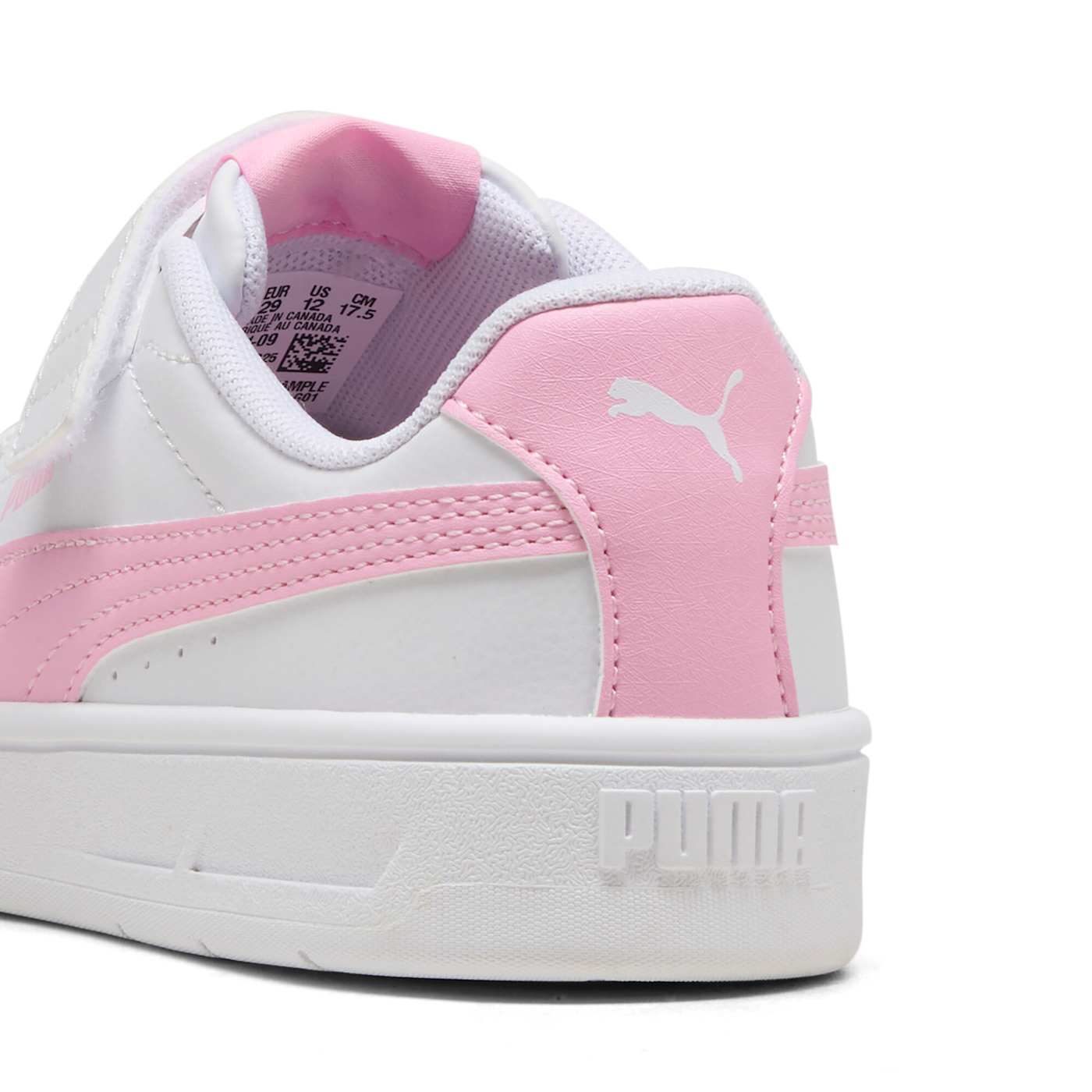 Court Classic Clean AC+ Kids' Shoes - PUMA White-Pi - Back / Heel View