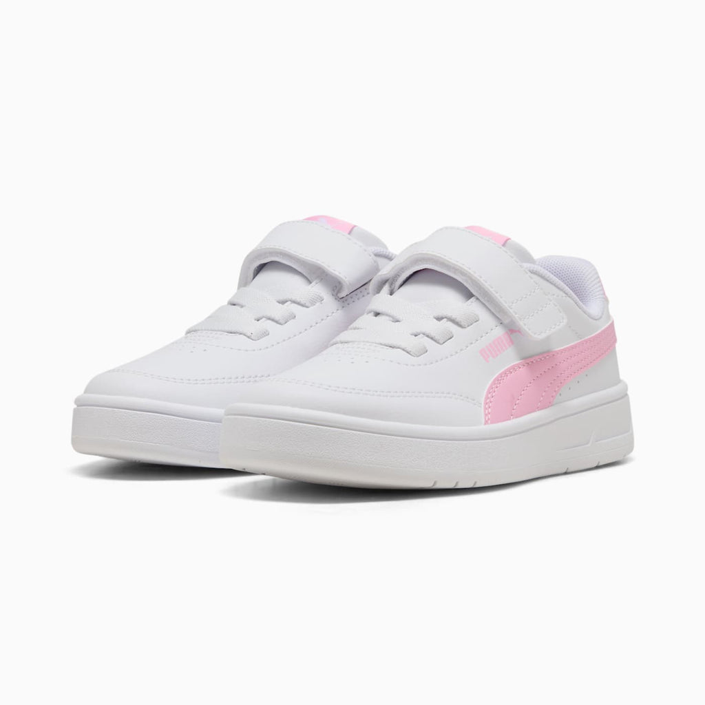 Court Classic Clean AC+ Kids' Shoes - PUMA White-Pi - Clean Studio Shot