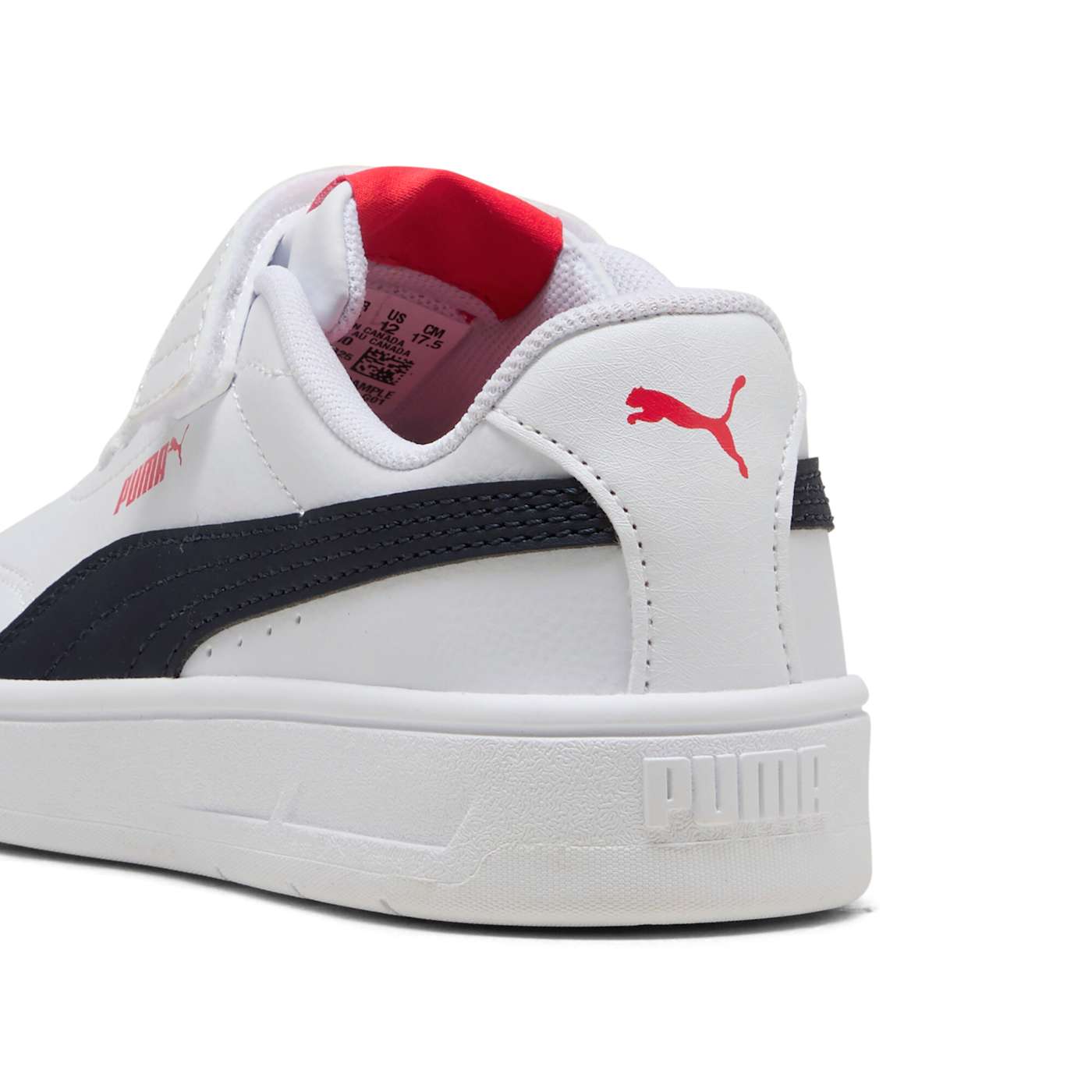 Court Classic Clean AC+ Kids' Shoes - PUMA White-Ne - Back / Heel View