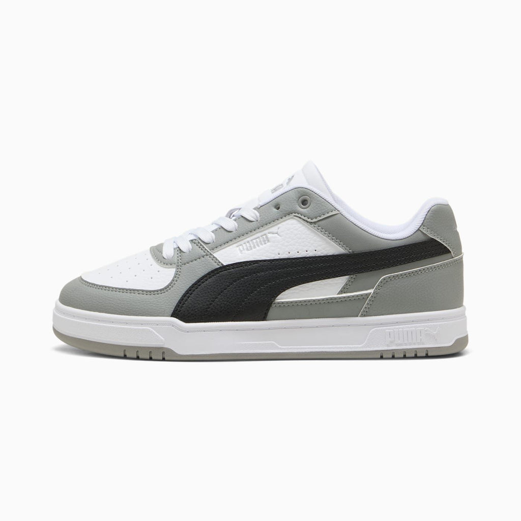 Puma Caven III Men's Shoes - PUMA White-PUMA Black-Gra - Side Profile - Lateral