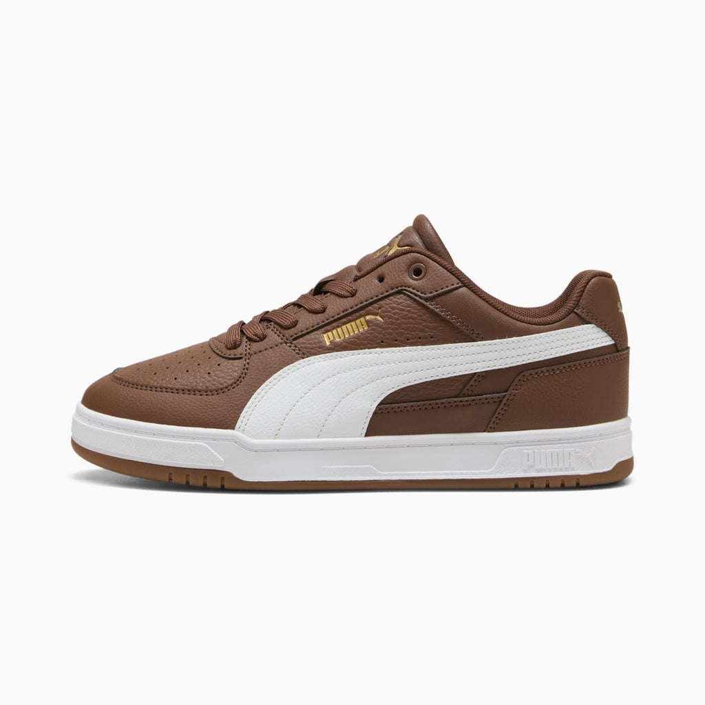 Puma Caven III Men's Shoes - Chestnut Brown-PUMA White - Side Profile - Lateral