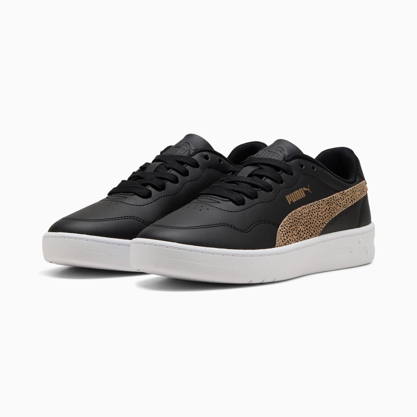Court Lally Topcat Women's Shoes - PUMA Black-Toasted Al - Clean Studio Shot