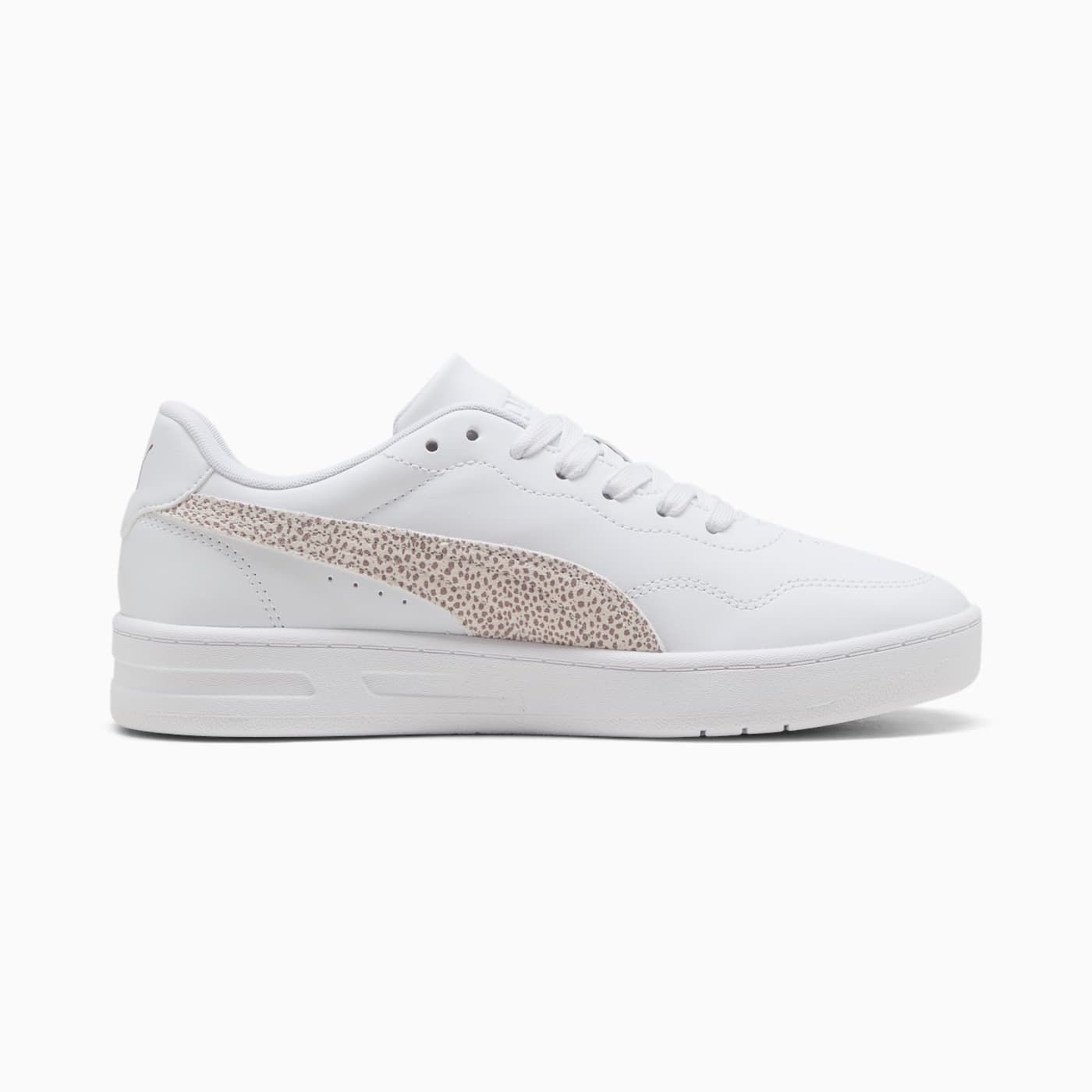 Court Lally Topcat Women's Shoes - PUMA White-Frosted Iv - Side Profile - Medial