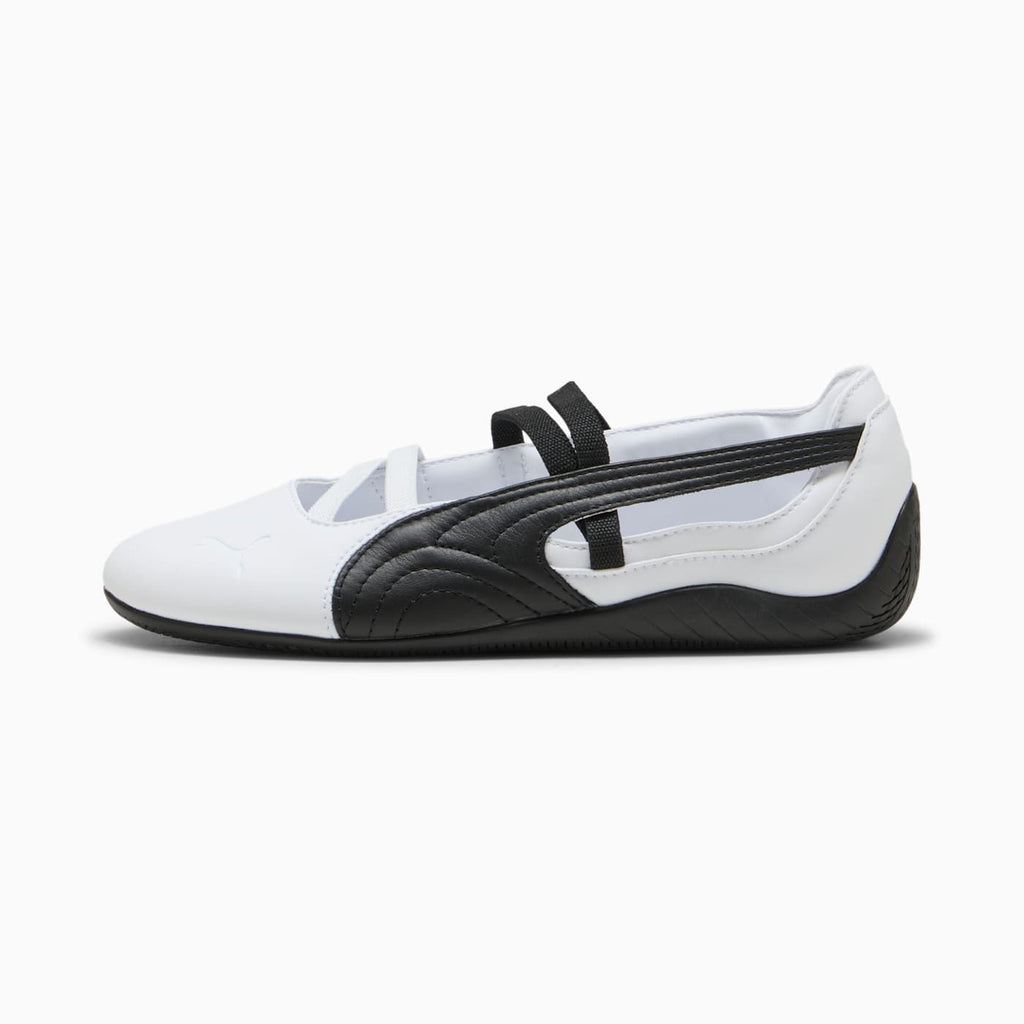 Speedcat Ballet Lthr Women's Shoes - PUMA White-PUMA - Side Profile - Lateral