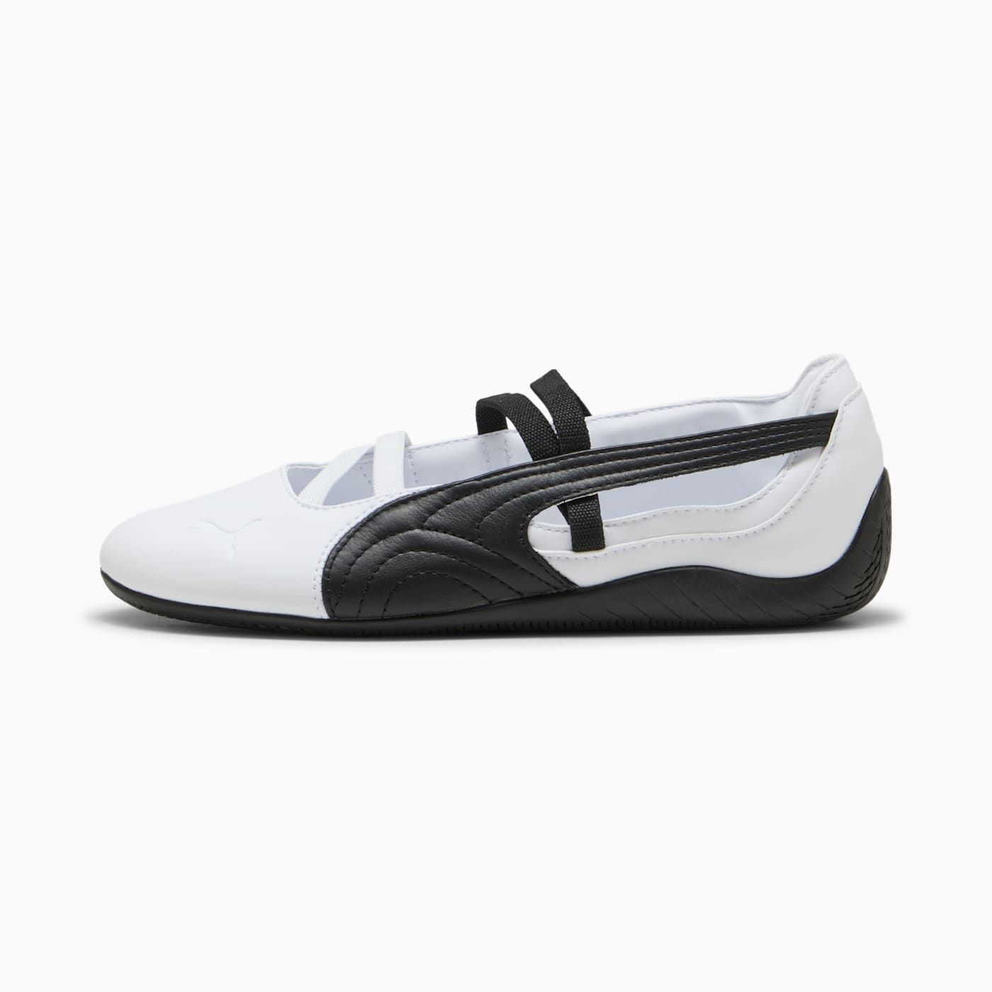 Speedcat Ballet Lthr Women's Shoes - PUMA White-PUMA - Side Profile - Lateral