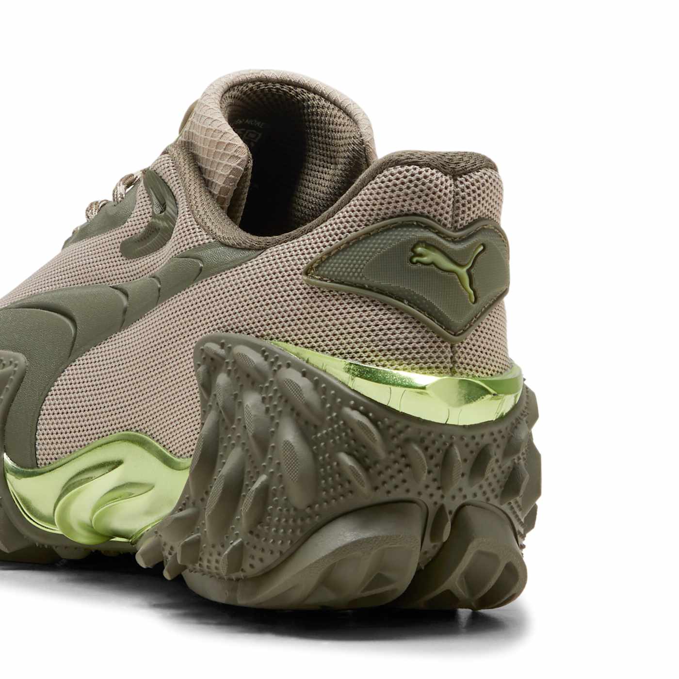 Mostro X Dots Men's Shoes - Pebble Gray-Loden Green - Back / Heel View