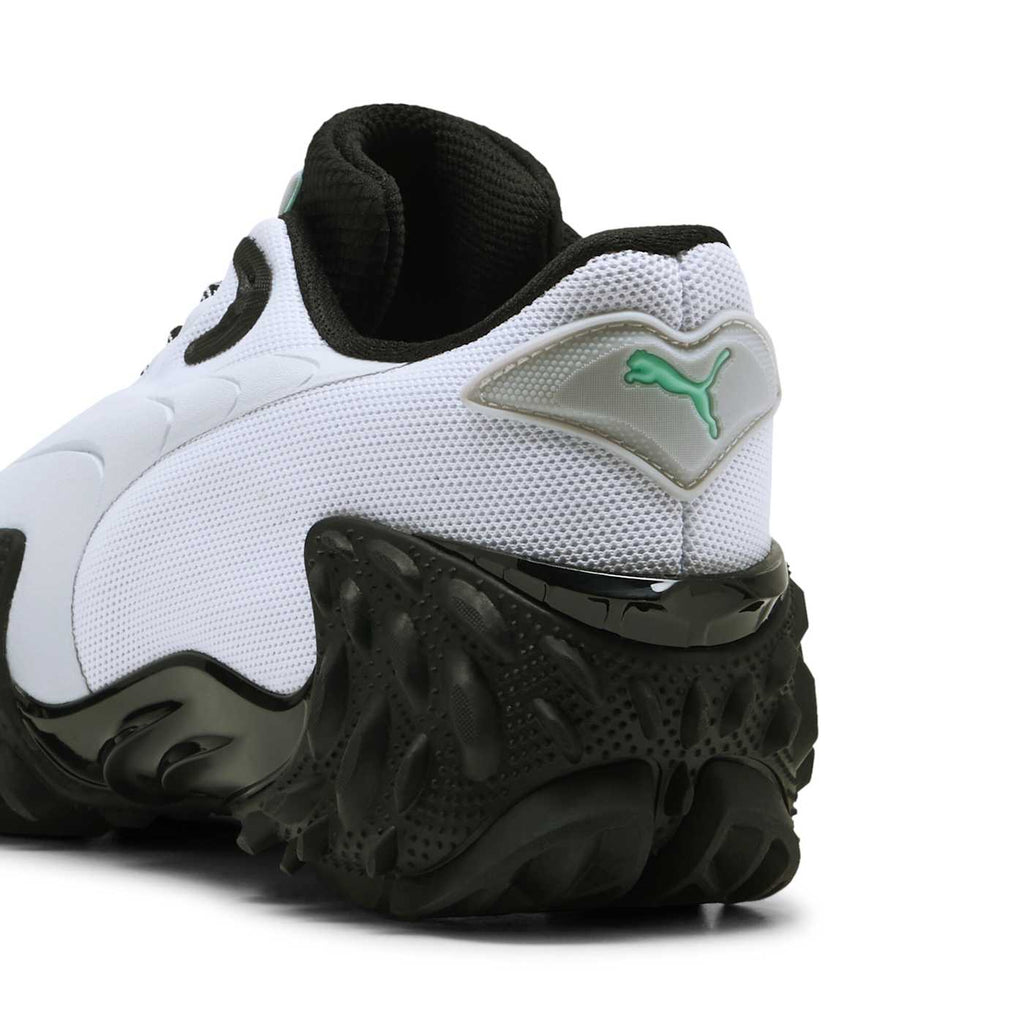 Mostro X Dots Men's Shoes - PUMA White-PUMA Black - Back / Heel View