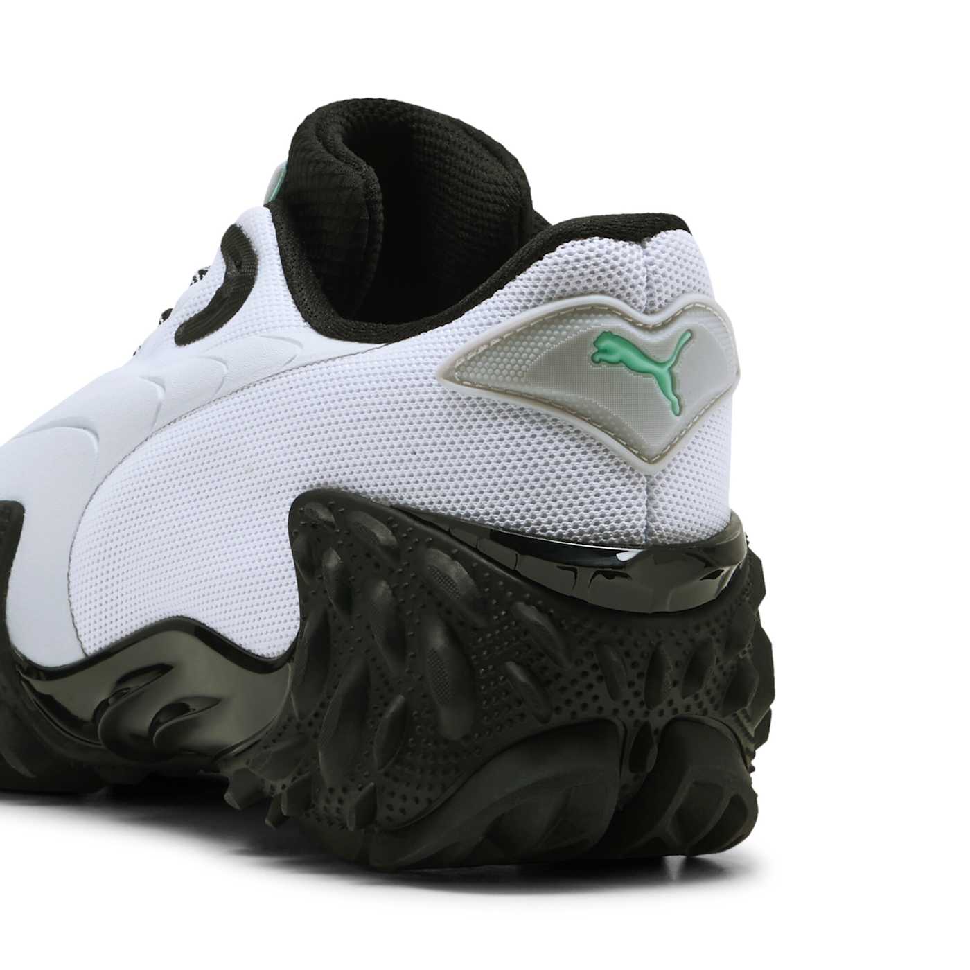 Mostro X Dots Men's Shoes - PUMA White-PUMA Black - Back / Heel View