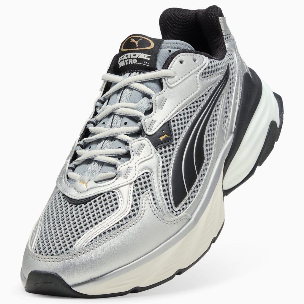 Fade Nitro LS Men's Shoes - PUMA Silver-Cool Mid Gray - Angled Studio / Lifestyle Shot