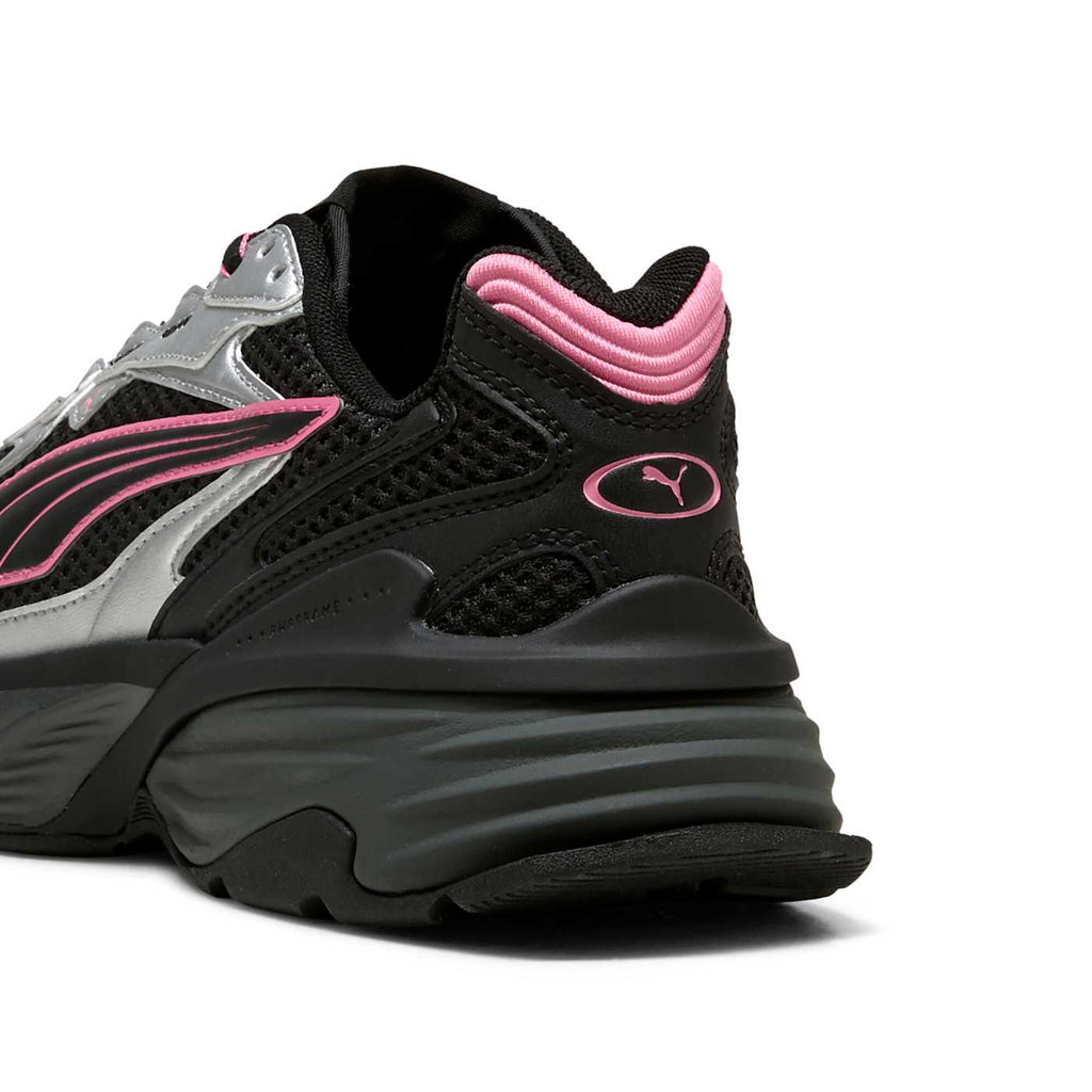 Fade Nitro LS PUMA Silver- Women's Shoes - PUMA Black-Str - Back / Heel View