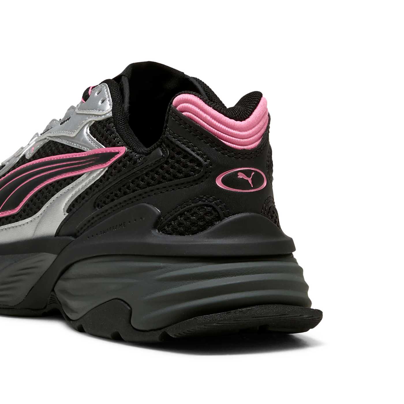 Fade Nitro LS PUMA Silver- Women's Shoes - PUMA Black-Str - Back / Heel View