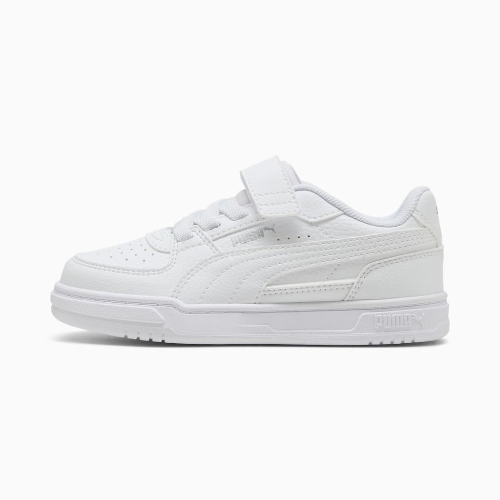 PUMA Caven III AC+ Kids' Shoes - PUMA White-PUMA Si - Side Profile - Lateral