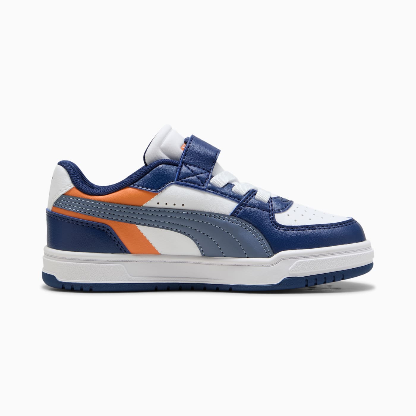 PUMA Caven III Block AC+ Kids' Shoes - Blue Jewel-G - Side Profile - Medial