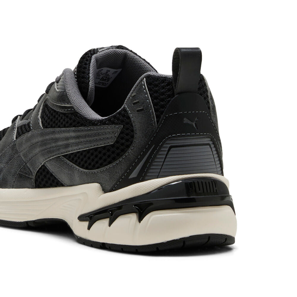 PUMA Milenio Tech 2000 Crafted Leather Sneakers-Black-Gray Echo view 4