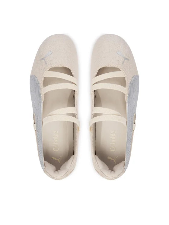 PUMA Speedcat Ballet Let It Shine Junior Sneakers-Beige-White view 5
