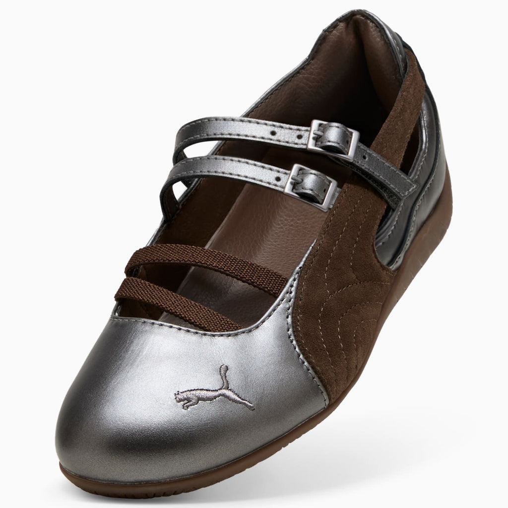 Speedcat Ballet Lux Women's Shoes - Chocolate-Gum - Angled Studio / Lifestyle Shot