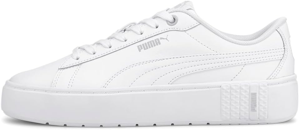 Puma Fashionable Silver Logo Lightweight & Durable Women's Lace-Up Low-Top Casual Sports Sneakers