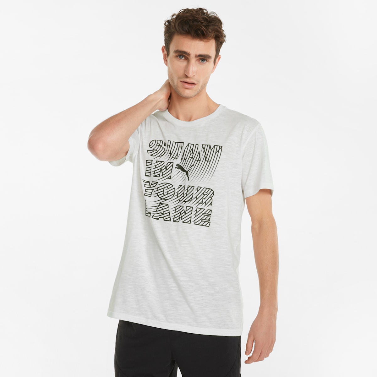 Performance Running Graphic Recycled Tee Men model image