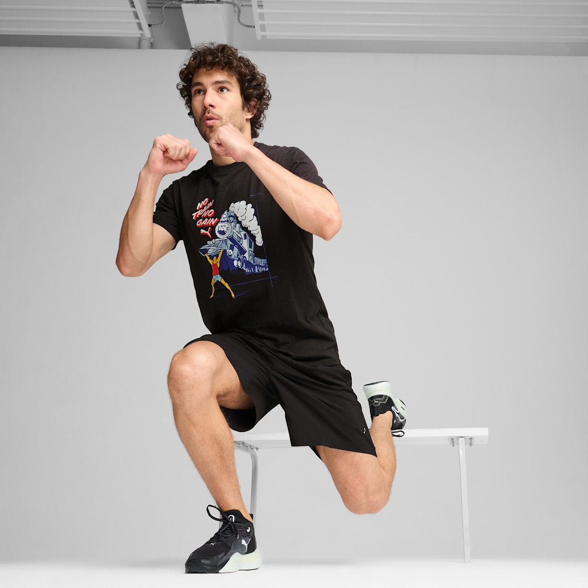 No Train No Gain Tee Men - PUMA Black model image