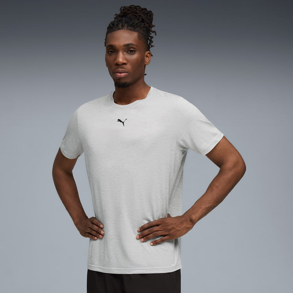 TAD ESSENTIALS Heather Cat Tee Men - Light Gray Heather model image