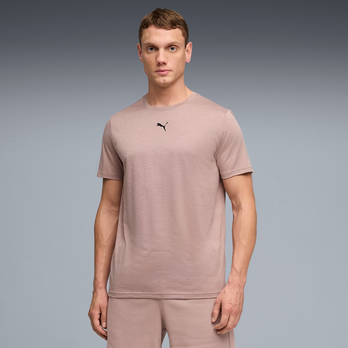 TAD ESSENTIALS Heather Cat Tee Men - Sandstone Heather model image