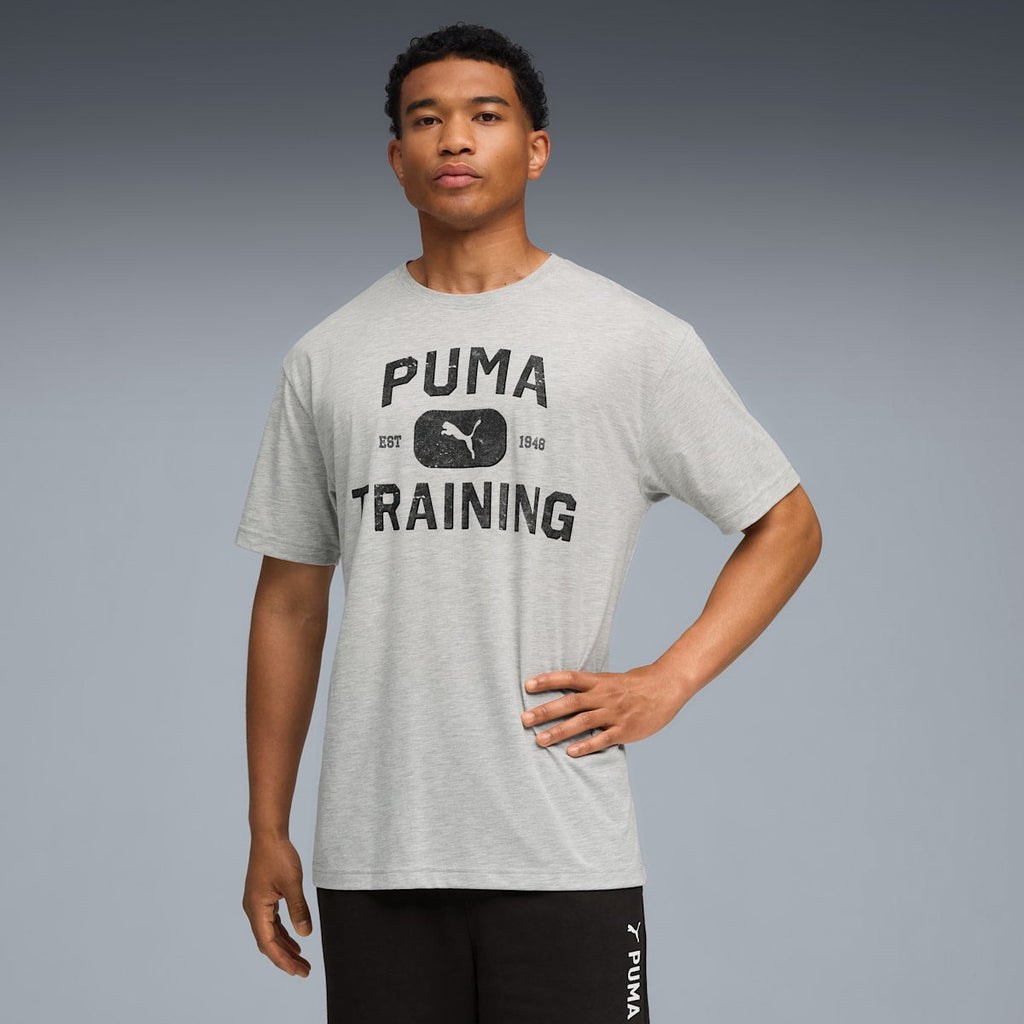 Graphics Train Logo Relaxed Tee Men - Light Gray Heather model image
