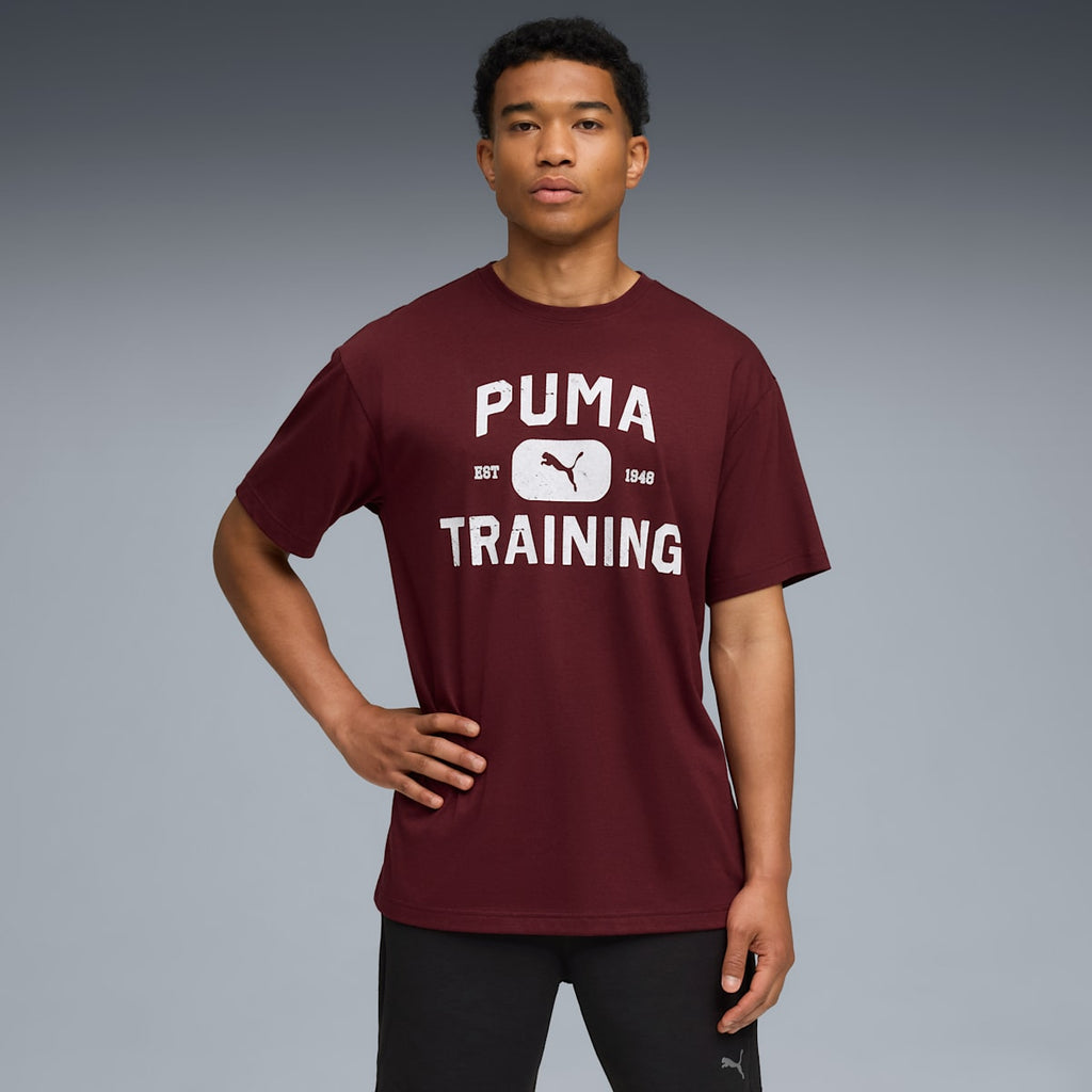 Graphics Train Logo Relaxed Tee Men - Ruby Shimmer model image