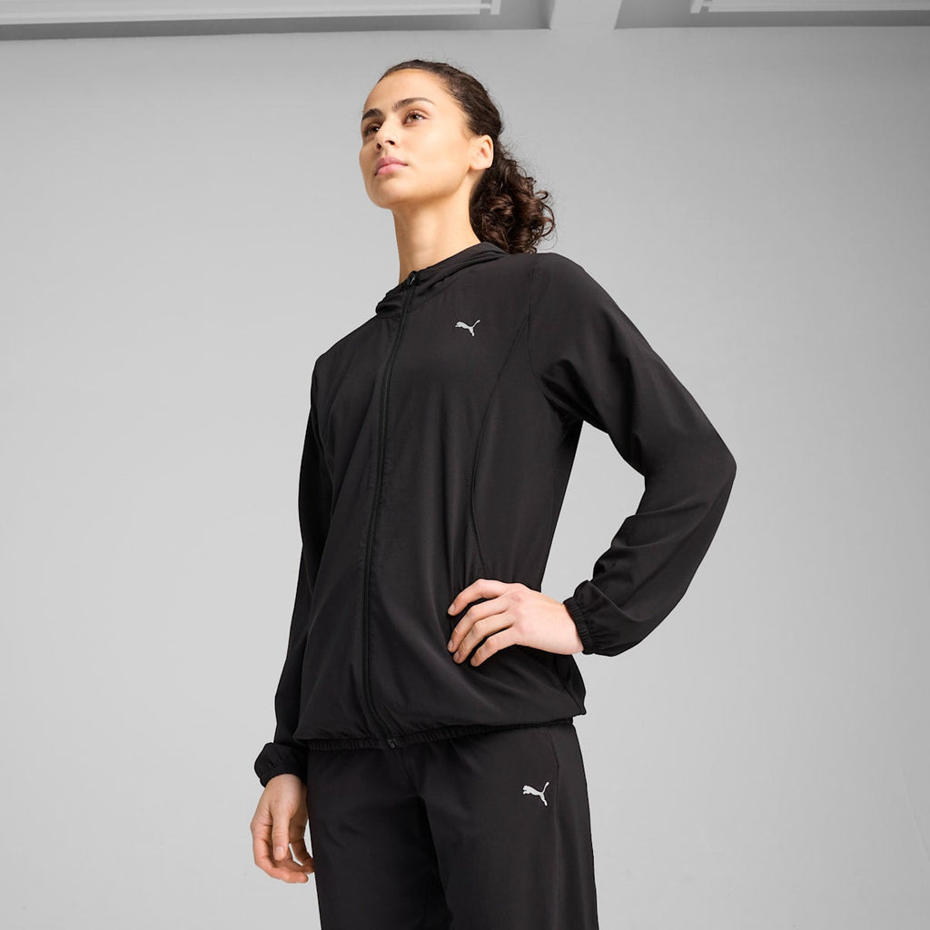 RUN VELOCITY Woven Jacket Women - PUMA Black model image