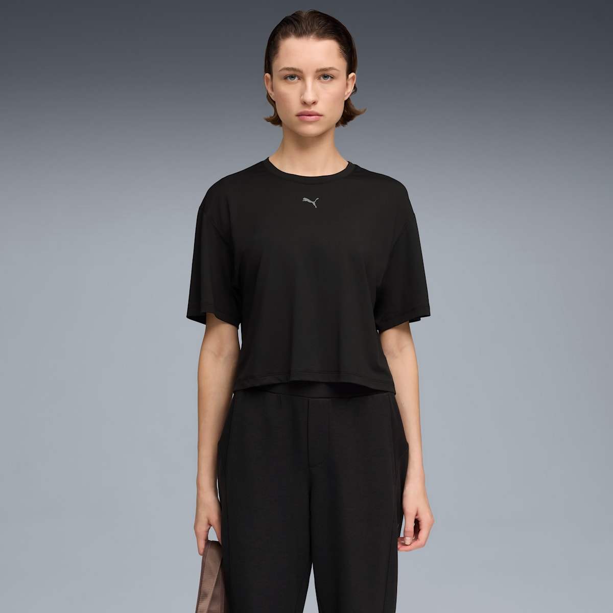 CLOUDSPUN Relaxed Tee Women - PUMA Black model image