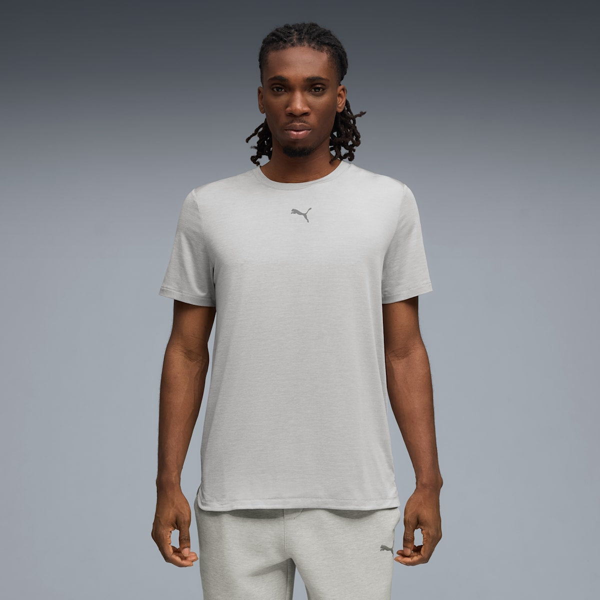 CLOUDSPUN Tee Men - Light Gray Heather model image