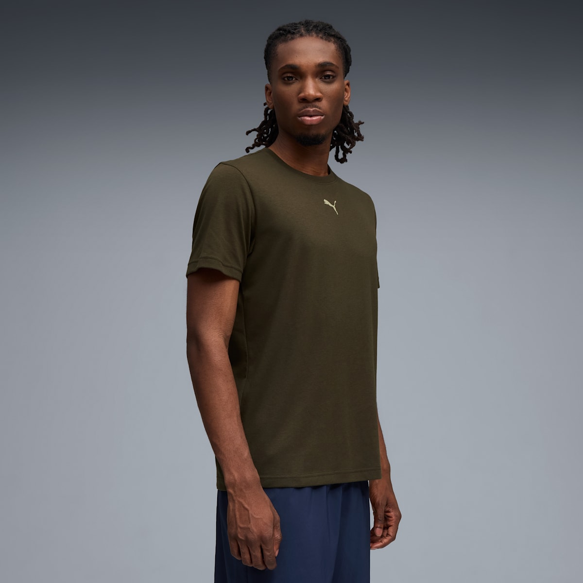 Graphic Illustrated Tee Men - Dark Olive model image