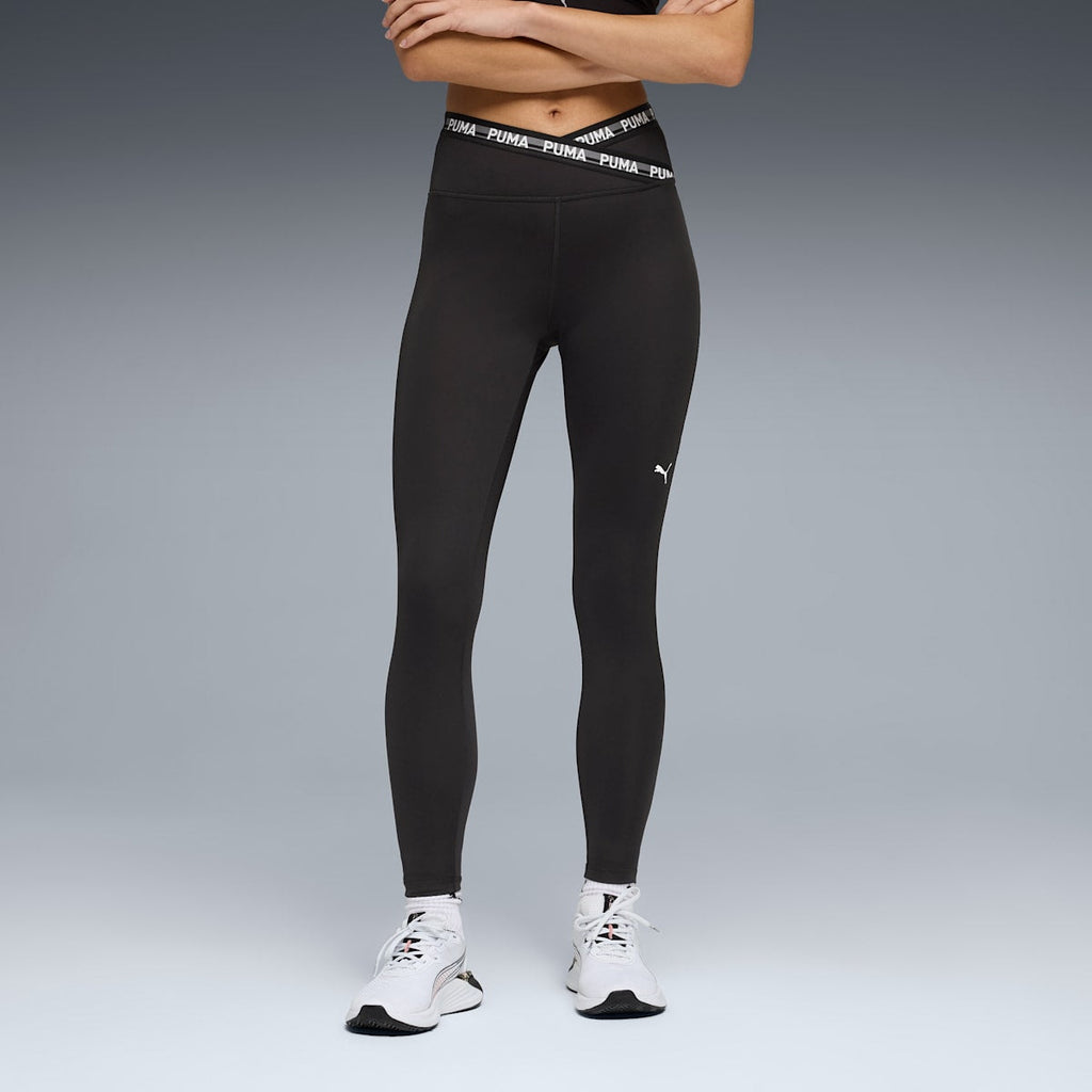 PUMA Strong Cross-Front High-Waist 7/8 Tights Women - PUMA Black model image