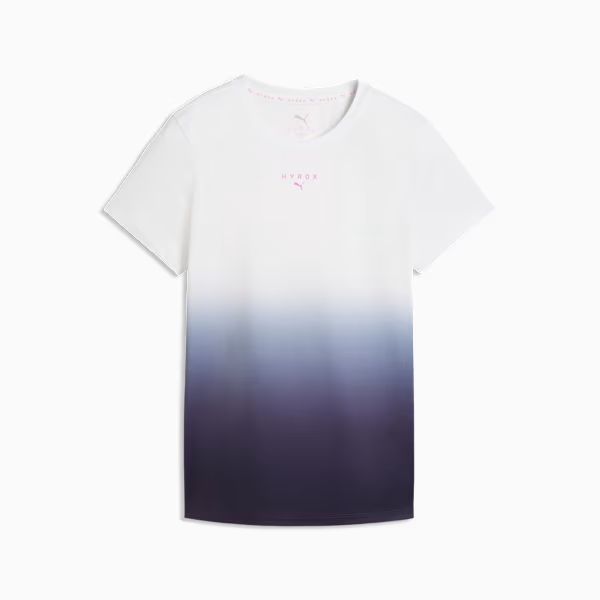 Women's PUMA x HYROX Poly Graphic Tee PUMA White front view