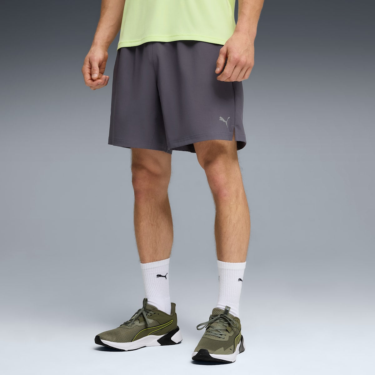 PWRTRAIN Training Shorts Men - Galactic Gray model image